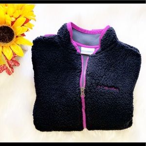 COLUMBIA Girls Black Sherpa Jacket